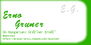 erno gruner business card